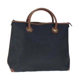 GUCCI Micro GG Canvas Hand Bag PVC Leather Black Brown Auth ep6684